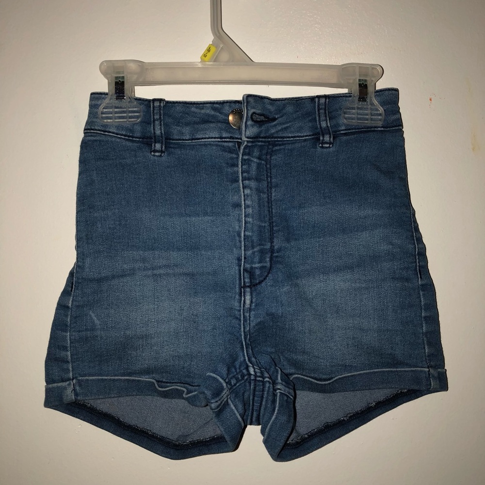 H&M High-Waisted Blue Jean Shorts